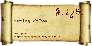 Hering Éva névjegykártya